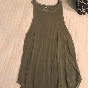 Green flowy tank top